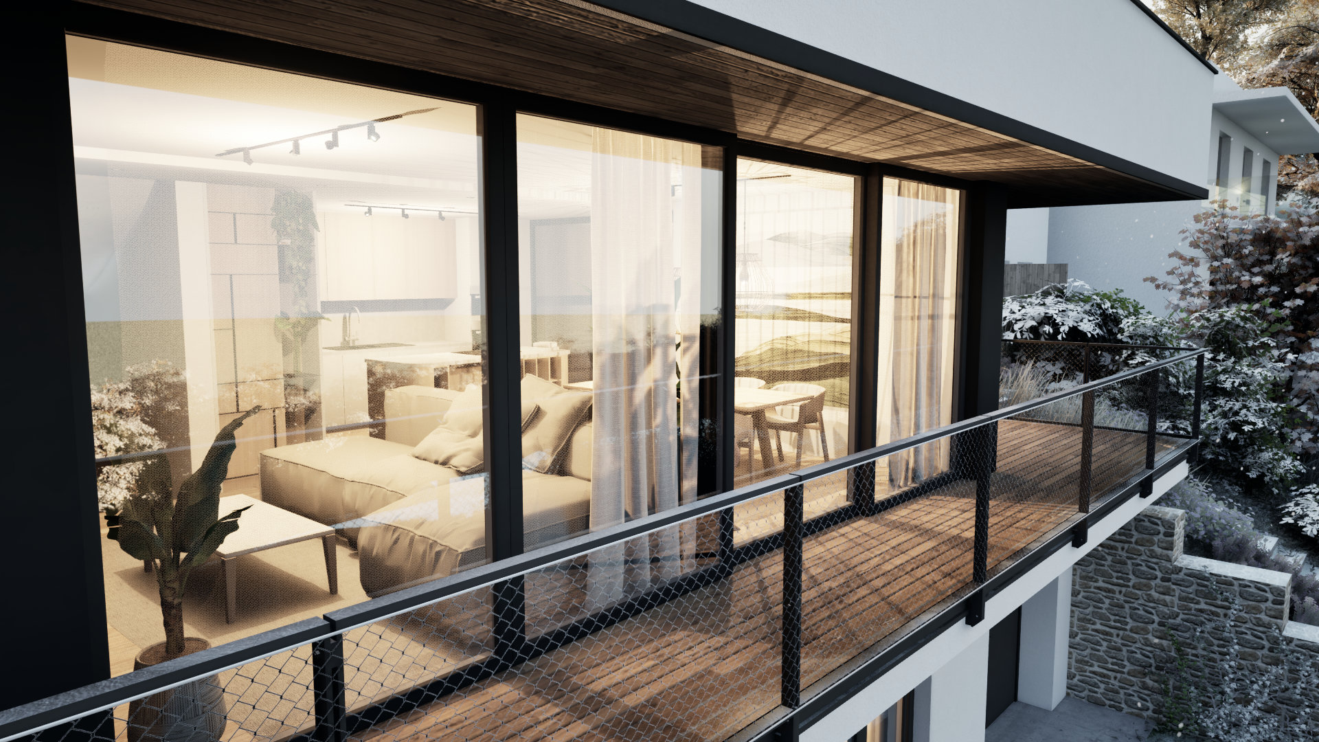 Dům s parkováním na střeše